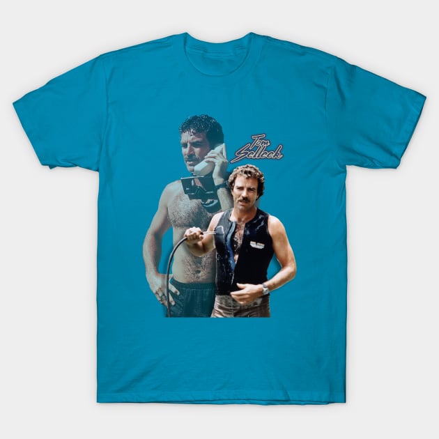 tom selleck swiming T-Shirt by sepatubau77